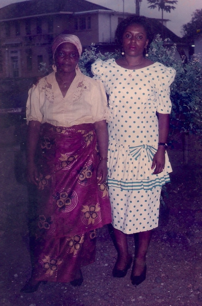 Ebane with Mother before leaving for the UK